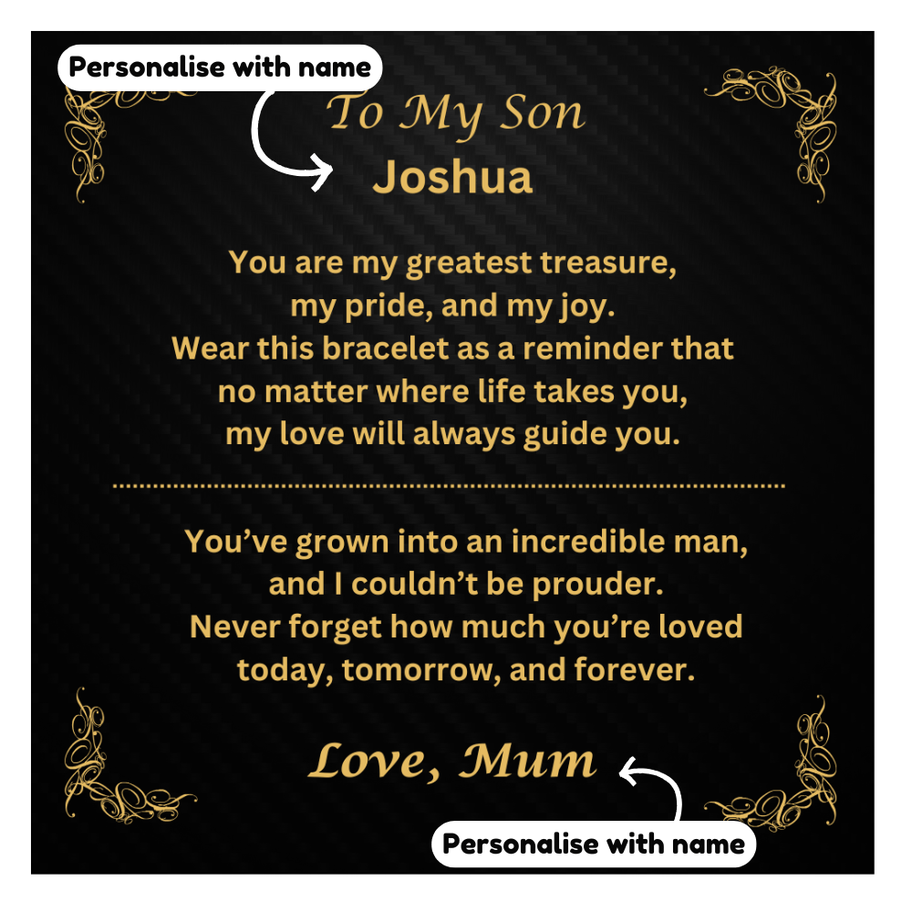To My Son "Love You Forever" Bracelet