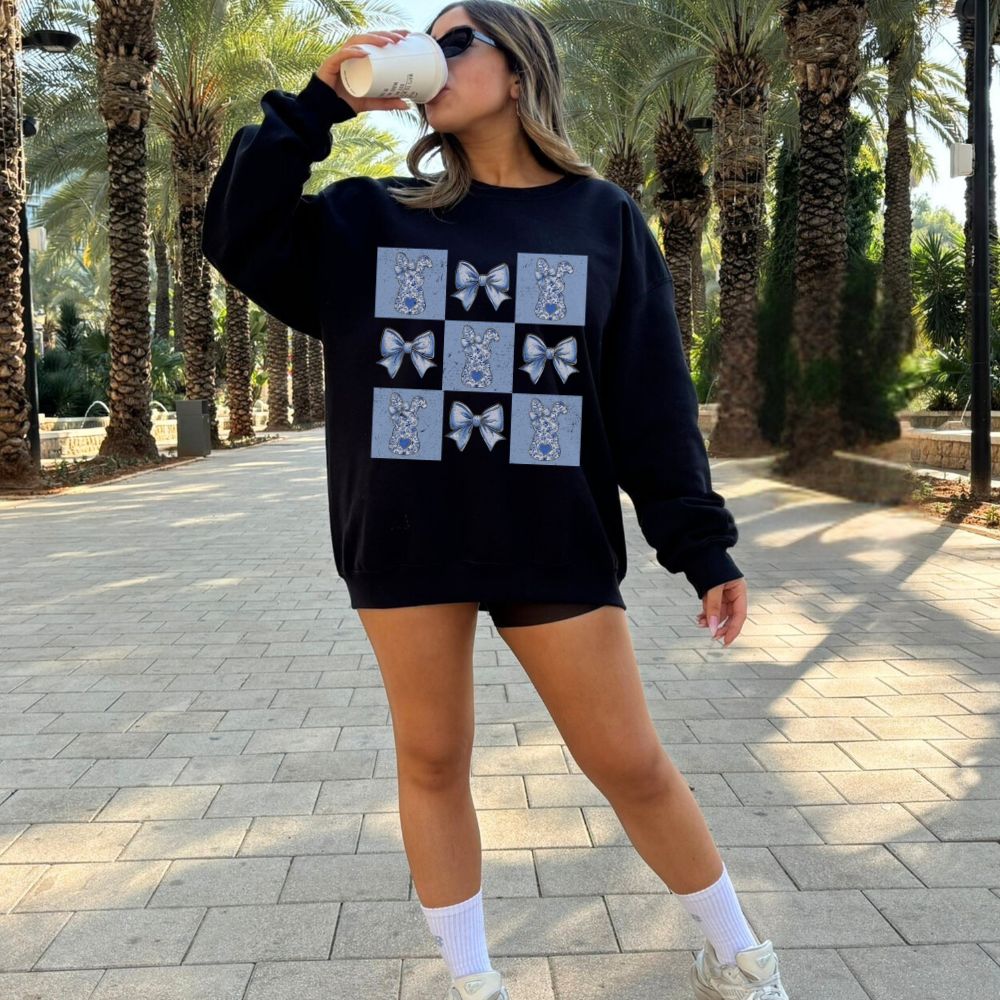 Chinoiserie Bunny Crewneck Sweatshirt