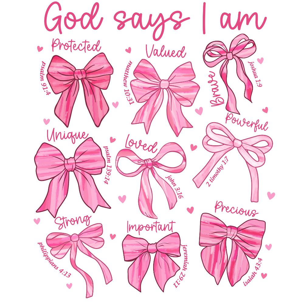 Empowering Crewneck Sweatshirt - "God Says I Am" Bows
