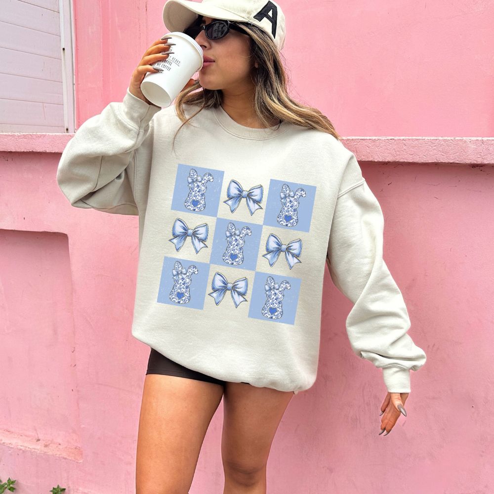 Chinoiserie Bunny Crewneck Sweatshirt